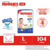 Tã quần Huggies Skincare Mega Jumbo M102+4/L100+4/XL84+4/XXL76+4