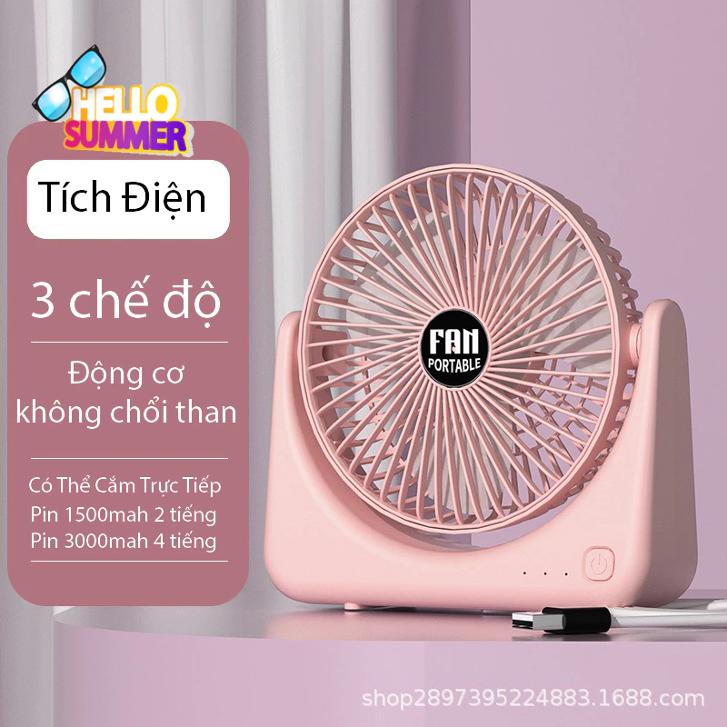 Quạt tích điện cao cấp MaxSpect xoay 270 độ động cơ chất lượng cao Bao Hanh 12T Q6s - Ảnh 2