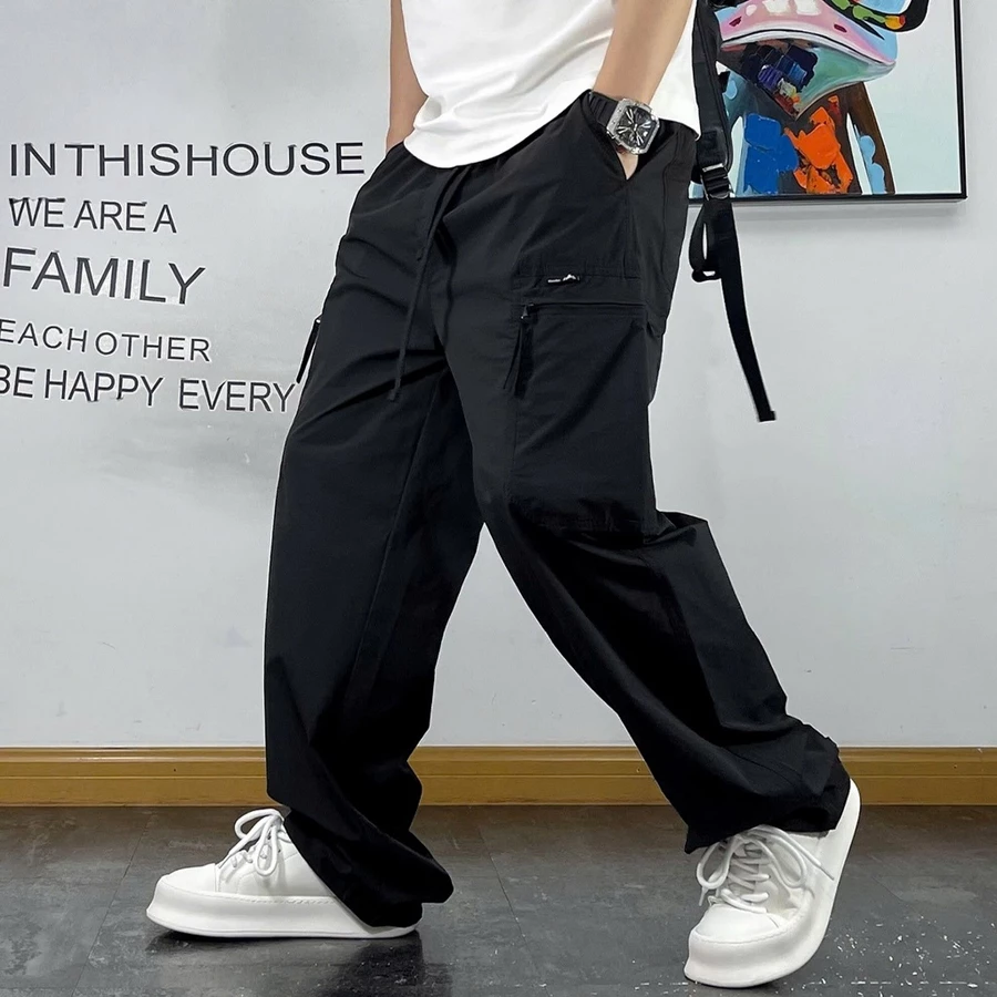 Quần Gió Nam Phong Cách Style Hàn Quốc, Quần Gió Ống Rộng Nam/Nữ Big Size Chất Liệu Gió Cao Cấp Mềm Mịn Thấm Hút Cao Cấp