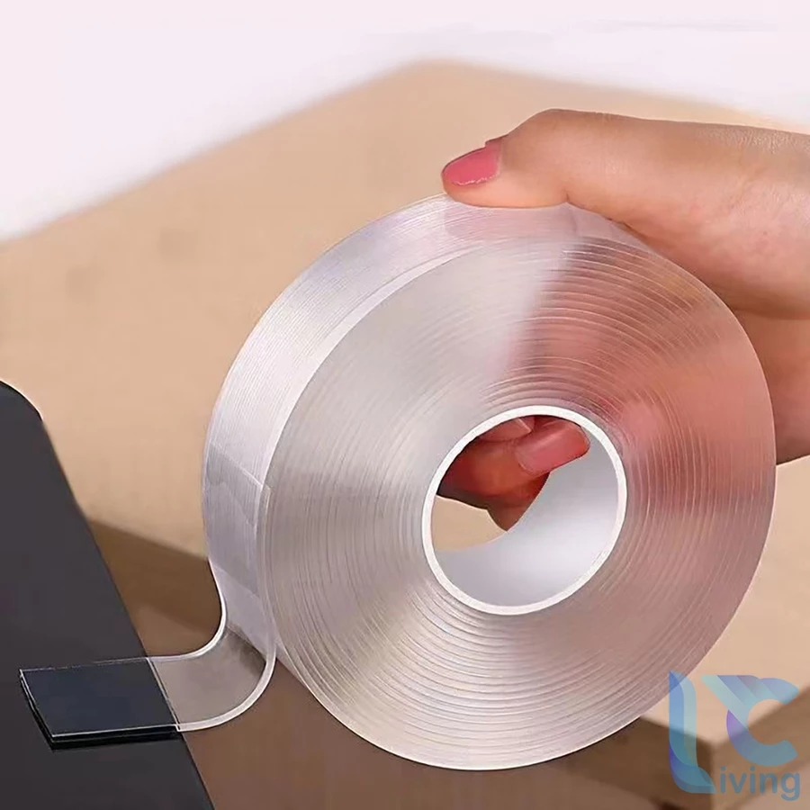 Băng keo 2 mặt nano siêu dính Living C, Cuộn băng dính 2 mặt acrylic trong suốt - Ảnh 2