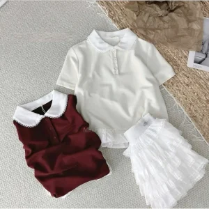 Alternative view of Áo thun Polo cổ sen phối viền bèo trẻ trung, năng động, phong cách size 35-80kg