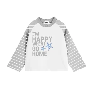 Alternative view of Áo Thun Tay Dài Raglan Phối Sọc Ngang Long Sleeve Boxy AIMÉ Form Rộng Cổ Tròn Unisex Áo Thu Đông