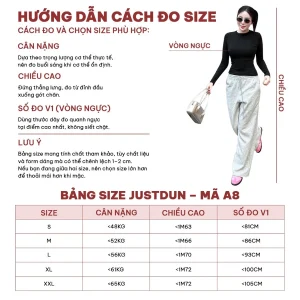 Alternative view of Áo Thun Giữ Nhiệt Nữ Dài Tay JUSTDUN A8 Cổ Tròn, Cotton Mịn Dày Dặn, Siêu Co Giãn Mềm Mại, Tôn Dáng ,Giữ Nhiệt