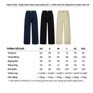 Alternative view of Quần Kaki Jeans ống suông Ver 1 Calem Club nhiều màu tôn dáng form unisex nam nữ