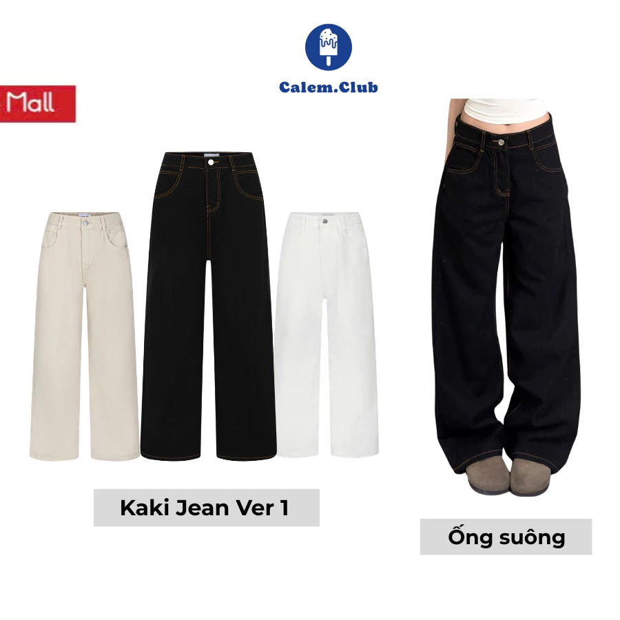 Quần Kaki Jeans ống suông Ver 1 Calem Club nhiều màu tôn dáng form unisex nam nữ