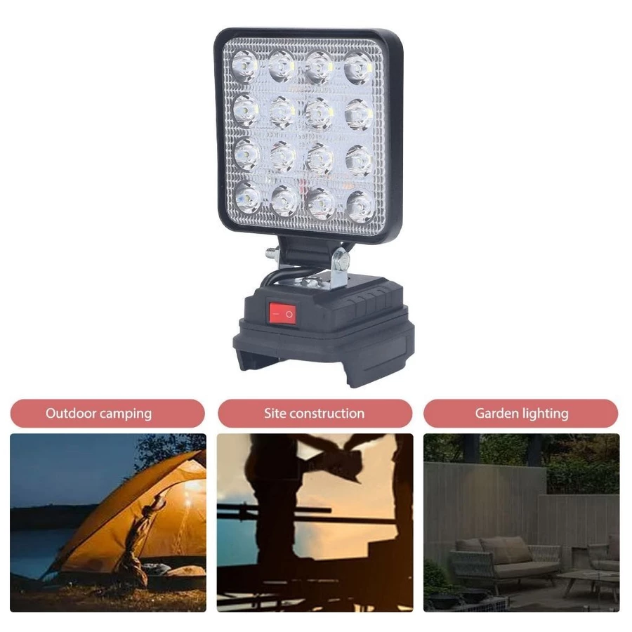 Đèn pha led dùng pin công suất lớn,đèn tích điện Đèn pin led chiếu xa dùng chân pin Makita - Ảnh 2